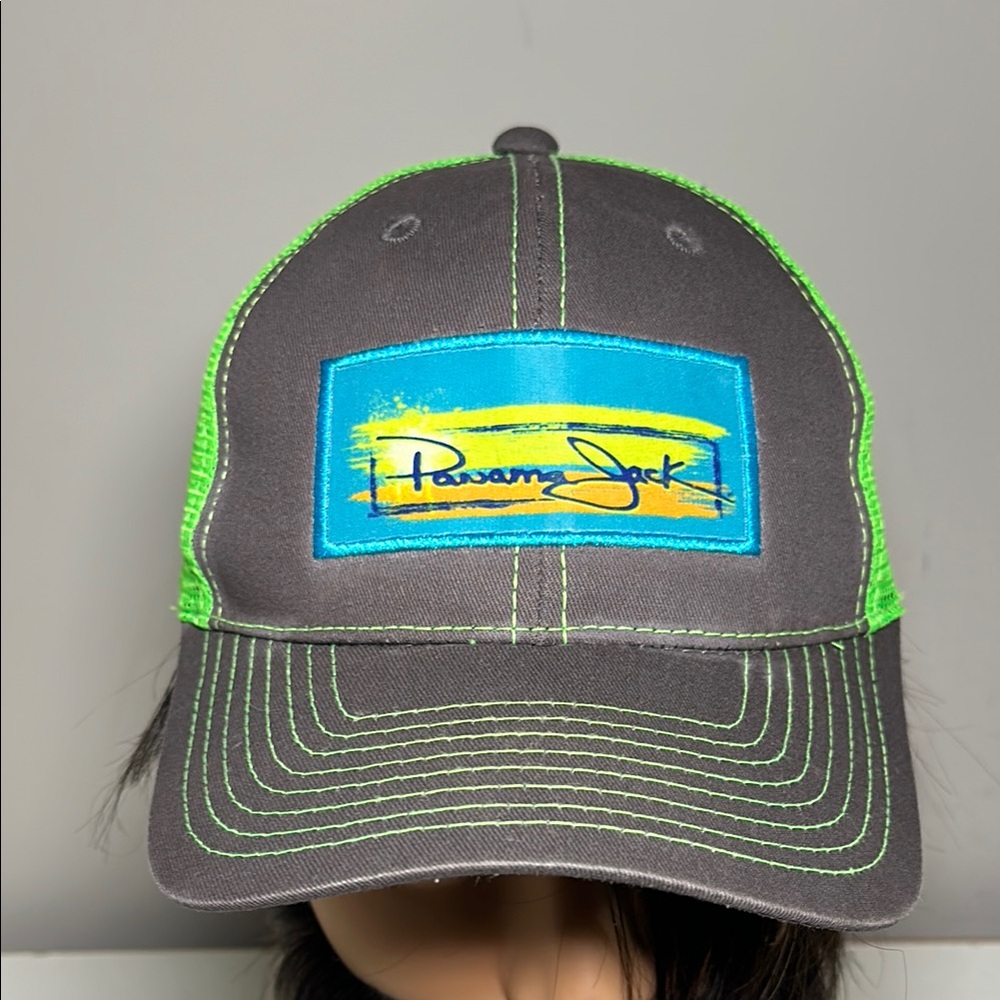 Panama Jack gray and green trucker Cap